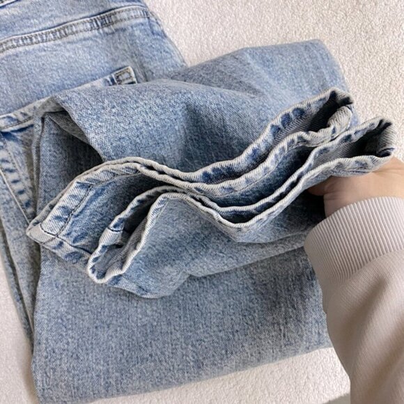 Grand Beach Club Light Wash Distressed High Rise Wide Leg Jeans 24 - Picture 7 of 13